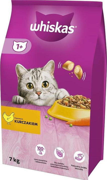 Produktbild Whiskas Trocken 1+ Huhn (Adult, 1 Stk., 7000 g)