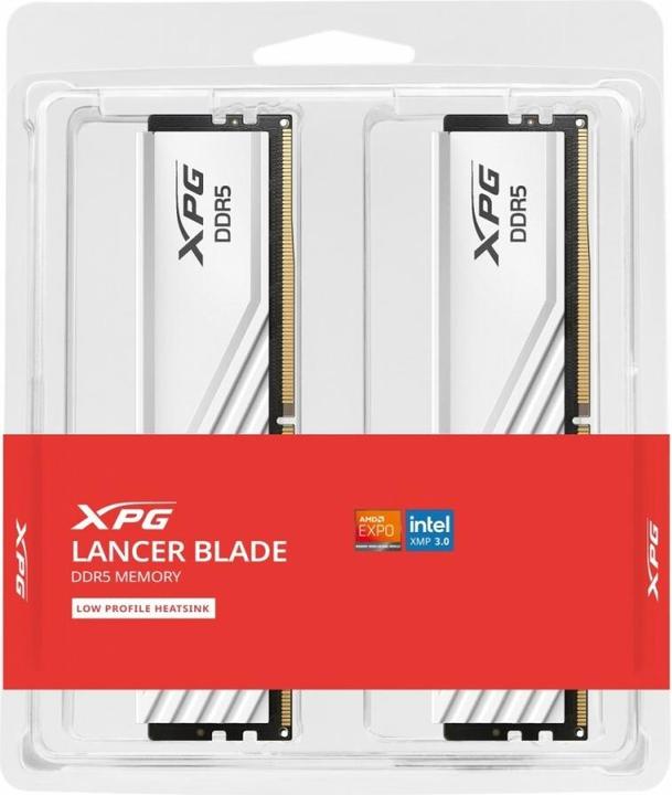 Produktbild Adata DDR5 32GB 6000-36 K2 XPG Lancer Blade white (2 x 16GB, 6000 MHz, DDR5-RAM, DIMM)