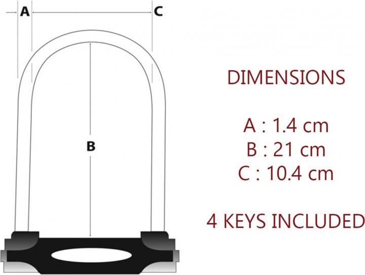 Produktbild Master Lock 8279 Bügelschloss 14 mm x 210 mm x 104 mm