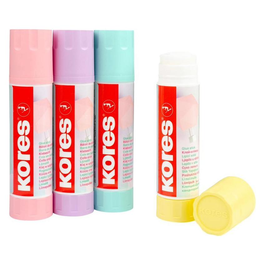 Kores, Lijmstok, Pastel" Lijmstift, 20 G, Oplosmiddelvrij