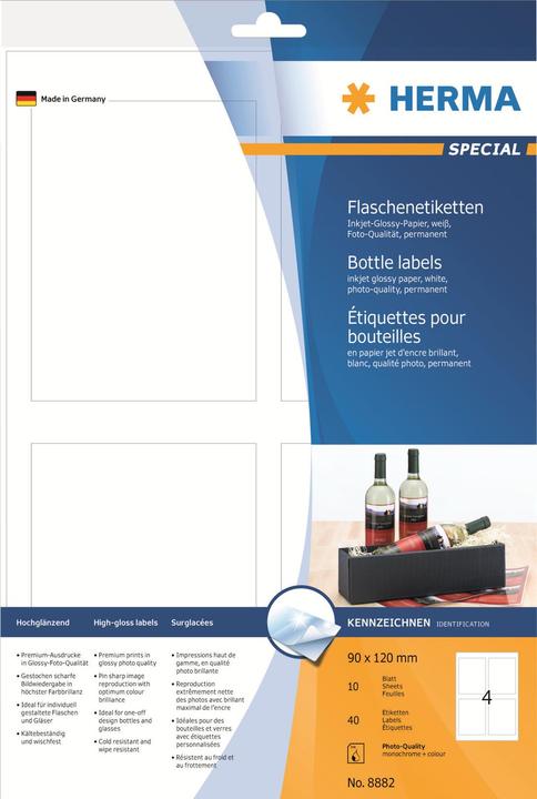 Produktbild HERMA Flaschenetiketten A4