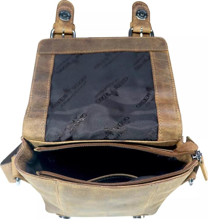 Produktbild Greenwood Herrentasche Echtleder 9 Zoll Aden Vintage Look Camel No.2