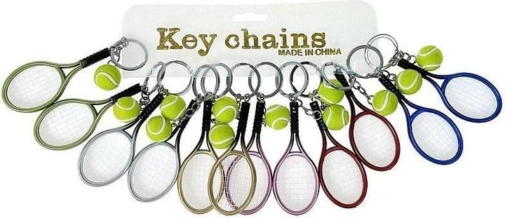 Actual product image Adar Schlüsselanhänger Tennisschläger mit Ball (12 Stück)