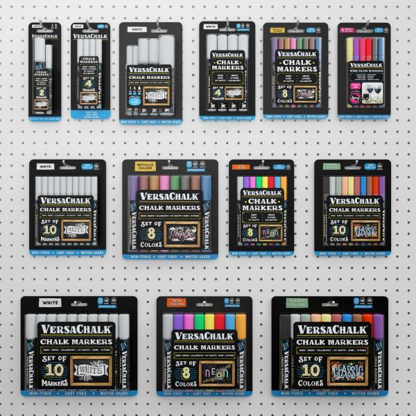 Actual product image VersaChalk - Metallic Liquid Chalk Marker Set of 8 with 3mm Tip (8x)