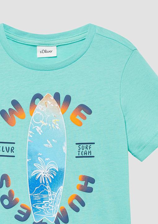 Produktbild S.Oliver T-Shirt T-Shirt aus Baumwolle mit gummiertem Frontprint (128, 134)