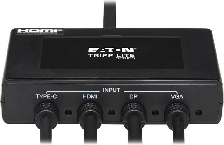 Produktbild Eaton 4-Port Presentation Adapter 4K 60Hz 4:4:4 HDMI DP USB-C and 1080p VGA to HDMI Built- (HDMI, USB Typ-C, 2.39 cm)