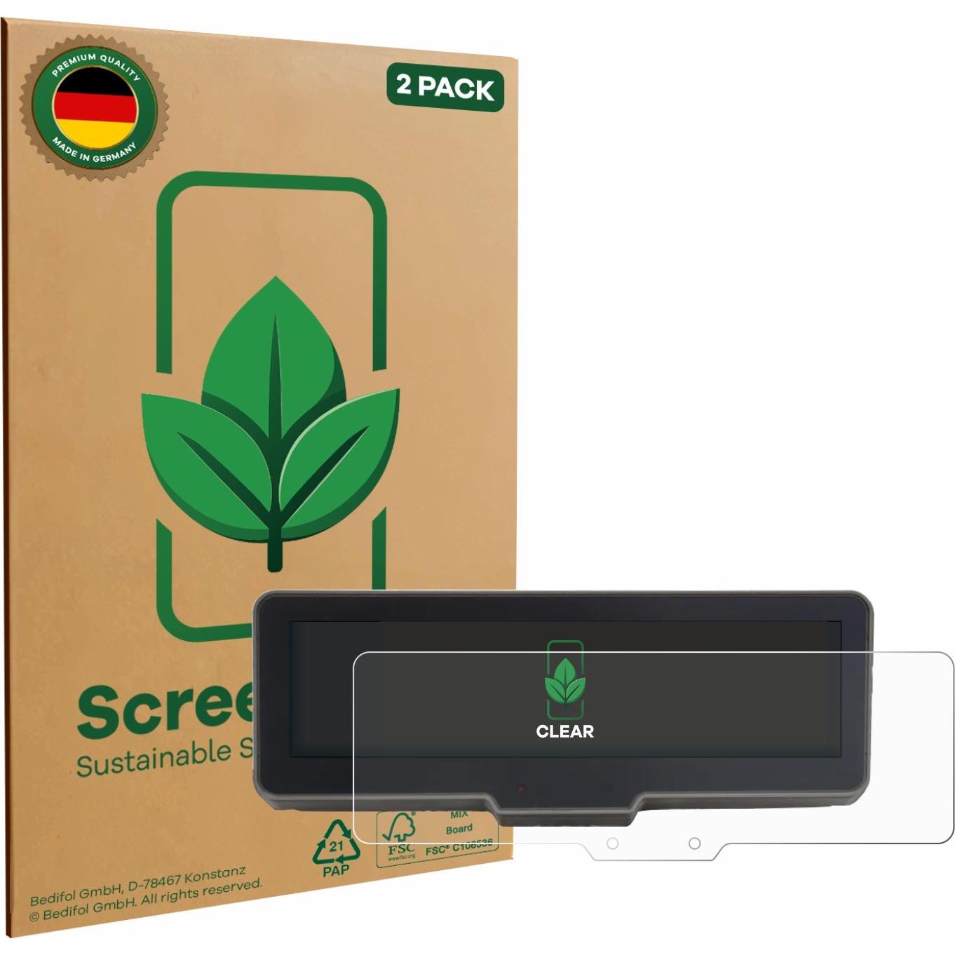ScreenLeaf, Fahrzeug Navigation Zubehör, Schutzfolie nachhaltiger Displayschutz Display Schutz Folie Klar Transparent