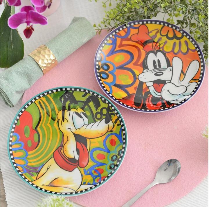 Actual product image Egan Breakfast & dessert plate Disney Mickey 6 pieces,Multicoloured (6 x, 19 cm)