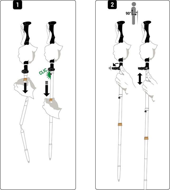 Image du produit Kiprun Bâtons trail running pliables aluminium recyclé 3 brins - 500 (125 cm)
