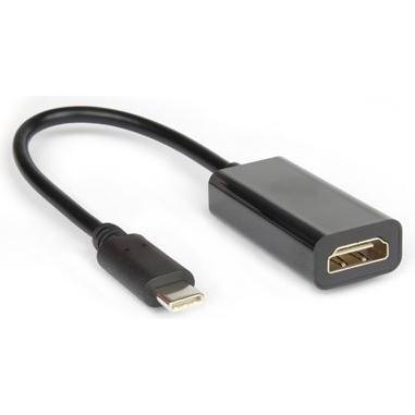 Hamlet XVAUC-HDM4K cavo e adattatore video USB tipo-C HDMI tipo A (Standard) Nero (HDMI), Adattatore dati + video, Nero