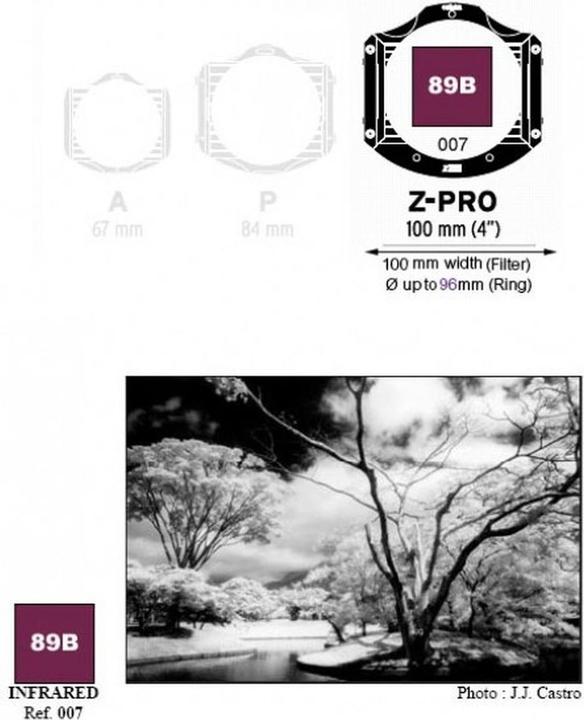 Actual product image Cokin Z007 Infrared filter (89B) (96 mm, Infrared-passing filter)