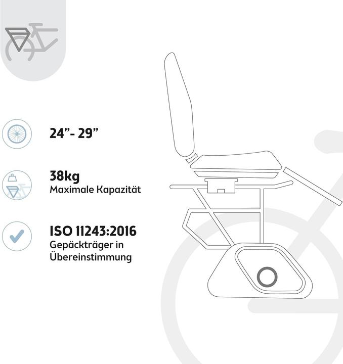 Productafbeelding bobike Junior One - fietszitje tot 35 kg per drager | Judas (Bagagedrager)
