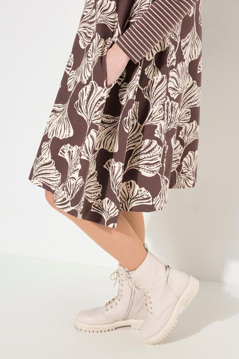 Produktbild Ulla Popken Sweatkleid, Blätter, V-Ausschnitt, ärmellos (54)
