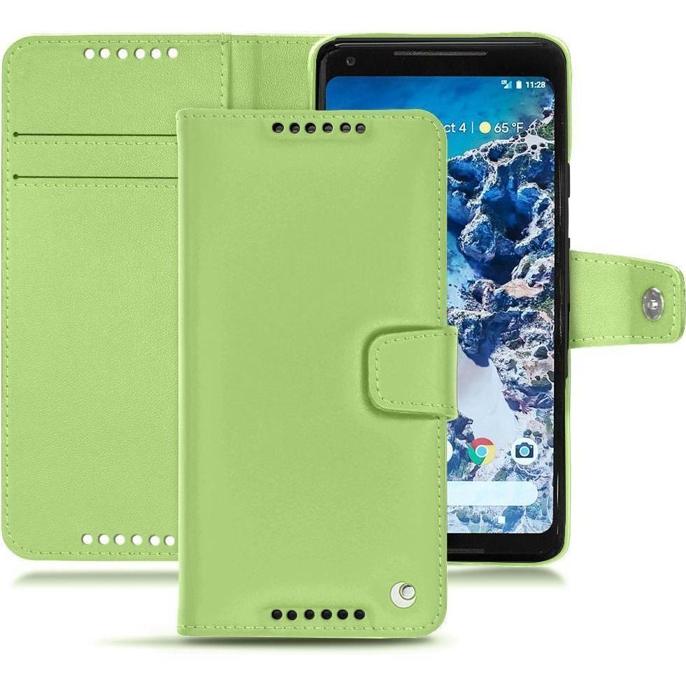 Noreve Lederschutzhülle Wallet (Google Pixel 2 XL), Smartphone Hülle, Grün