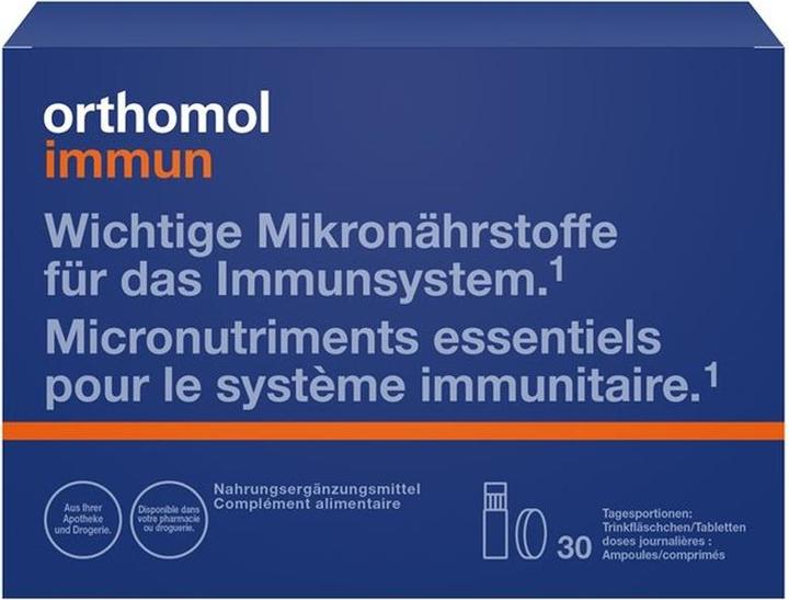 Nutritional values and ingredients Pharma Medica orthomol Immune (30 Piece, Liquid, Pills, 1196 g)