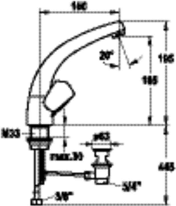Immagine prodotto KWC Miscelatore a due maniglie STAR, bocca girevole a 90°