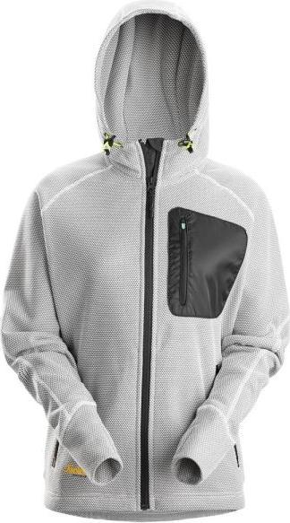 Actual product image Snickers Workwear 80470904004 FlexiWork, Damen-Fleece-Hoodie mit durchgehendem Reissverschluss Weiss S (S)