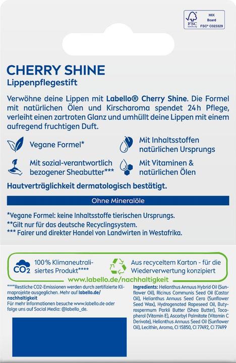 Produktbild Labello Cherry Shine (Lippenpflege Stick, 16 ml)