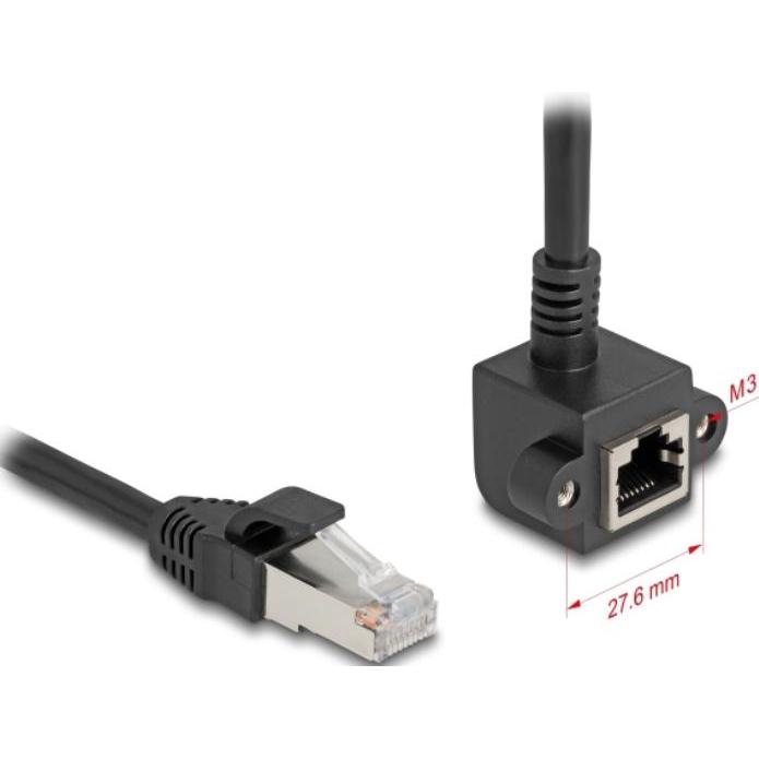 Delock Netzwerk Verlängerungskabel RJ45 Stecker zu RJ45 Buch (F/UTP, CAT6, 3 m), Netzwerkkabel