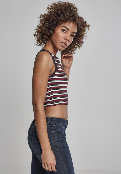 Produktbild Urban Classics Ladies Rib Stripe Cropped Top (L)