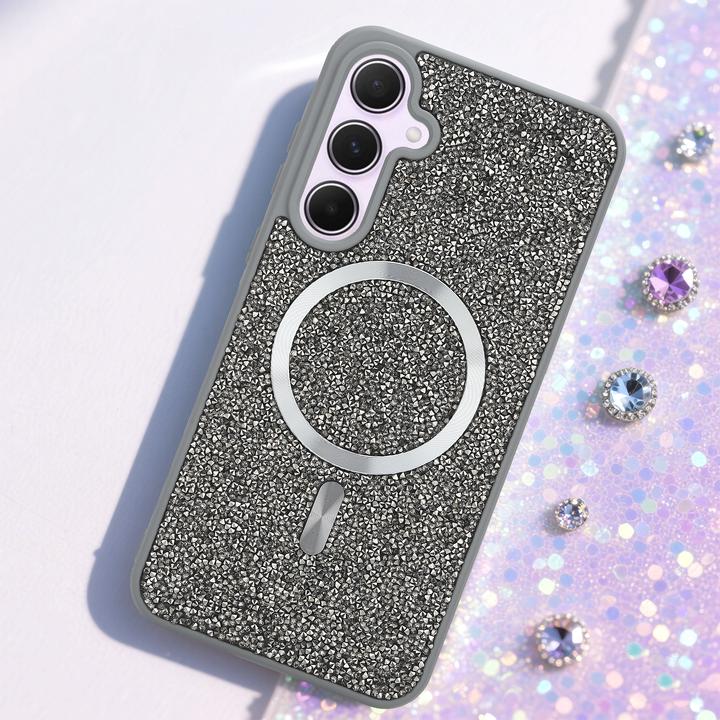 Produktbild Cadorabo Samsung Galaxy A55 5G Hülle kompatibel mit MagSafe Glitzer Case (Samsung Galaxy A55)