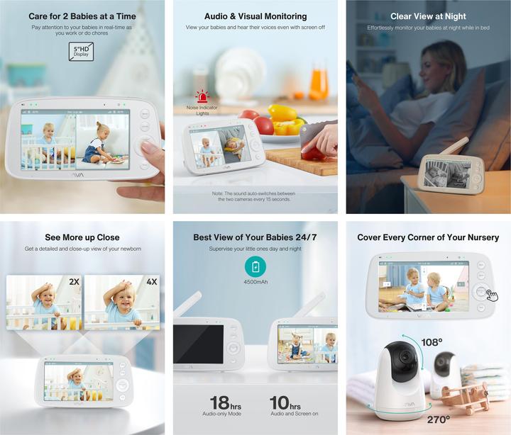 Produktbild Vava VA-IH009 (Babyphone mit Kamera, 300 m)