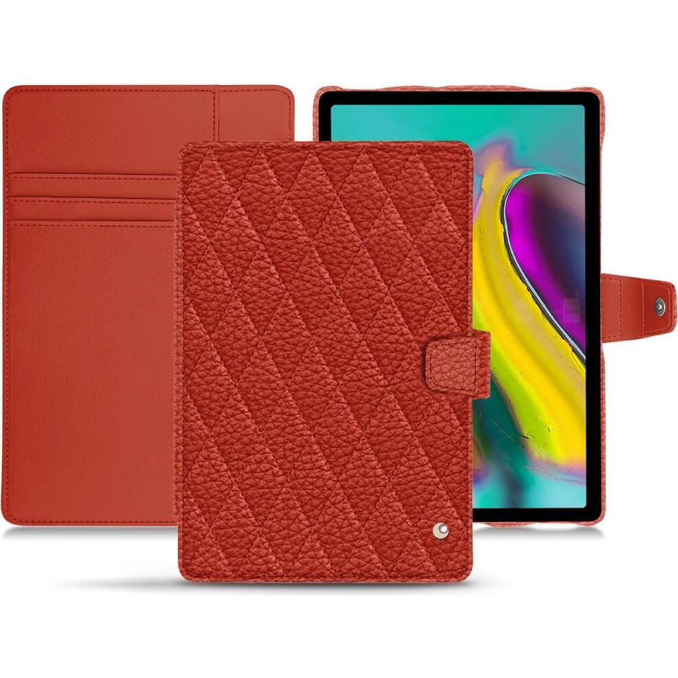 Noreve Lederschutzhülle Wallet (Galaxy Tab S5e), Tablet Hülle, Orange