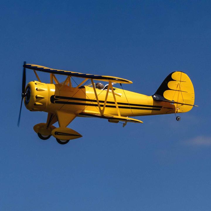 Image du produit E-Flite FLUGZEUG WACO Yellow 550mm EP BNF UMX mit AS3X & SAFE Select