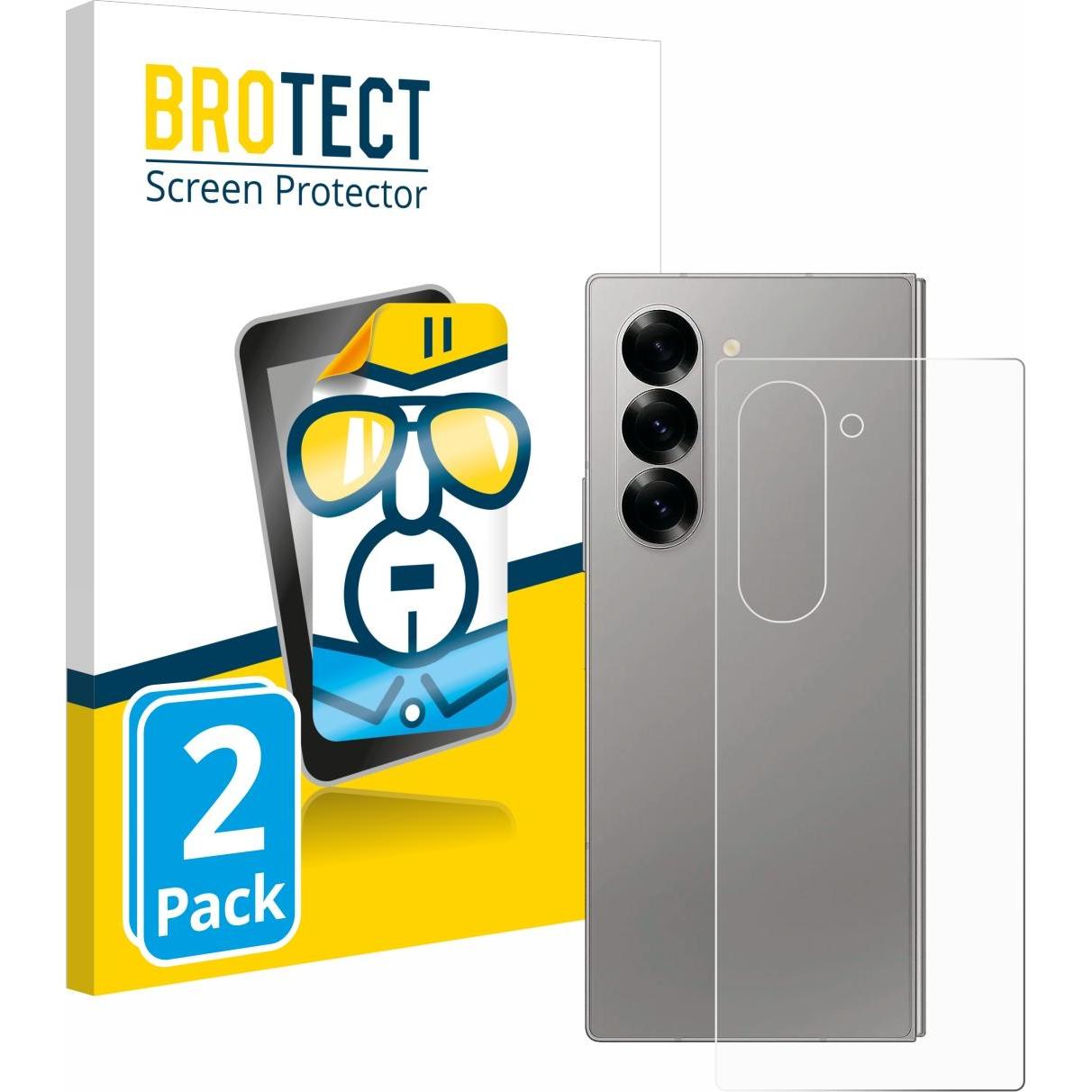 BROTECT Schutzfolie Displayschutz Klar (2 Stück, Samsung Galaxy Z), Smartphone Schutzfolie, Transparent