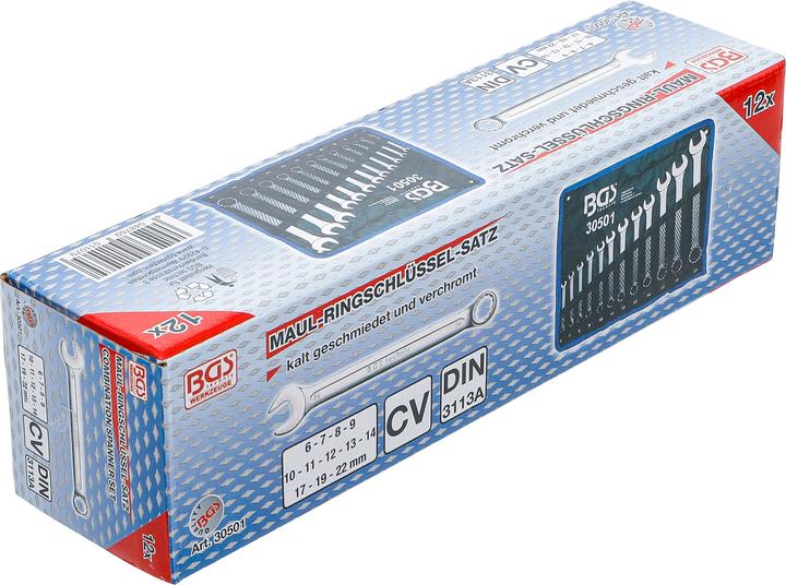 Actual product image BGS Combination spanner set (10 mm, 11 mm, 12 mm, 13 mm, 14 mm, 17 mm, 19 mm, 22 mm, 6 mm, 7 mm, 8 mm, 9 mm)