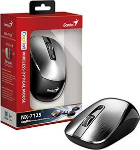Actual product image Genius NX-7125 silver / Optical wireless mouse / 1200 dpi / Copilot / 4 buttons (Wireless)