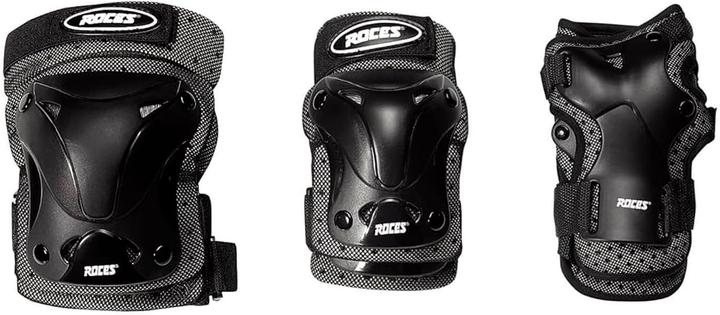 Actual product image Roces Ochraniacze na łyżworolki Ventilated JR czarne 3pack 301352 01 M (One size, Elbow protectors, 6 pieces)
