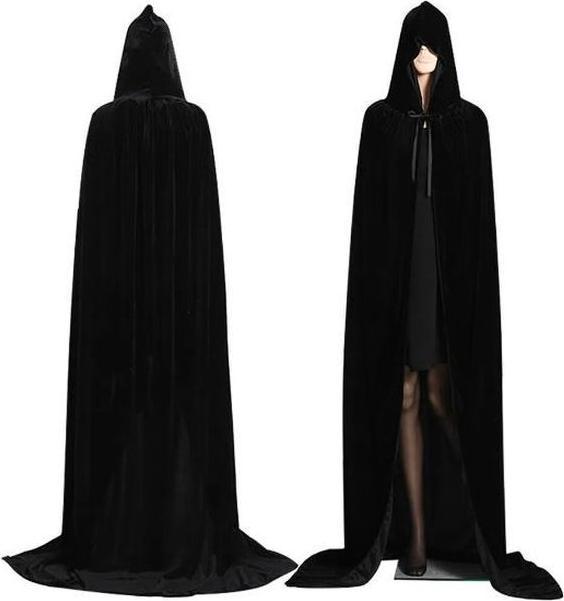 MU Style Vampir Umhang mit Kapuze (170 cm) (One Size)