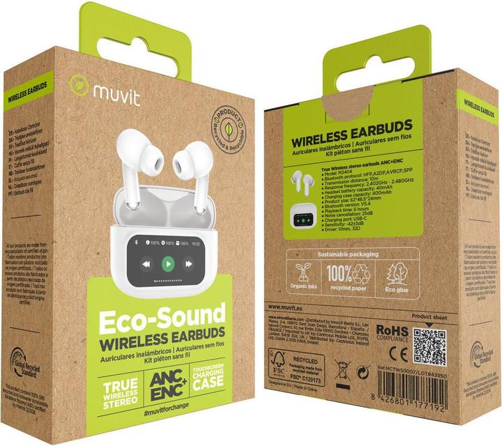 Actual product image Muvit Kopfhörer MCTWS0007 Weiss (Wireless)