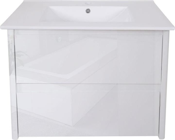 Actual product image Mendler Washbasin + vanity unit HWC-B19, washbasin washbasin bathroom, high gloss 50x80cm - white