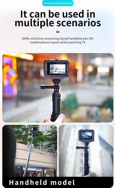 Actual product image Telesin Selfie stick / tripod for sport cameras (GP-MNP-090-S)