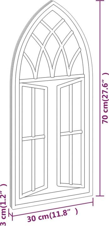 Immagine prodotto vidaXL Gartenspiegel (70 x 30 cm)