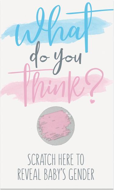 Actual product image Unique Cartes à gratter Baby Shower Révélation (10 pcs.)