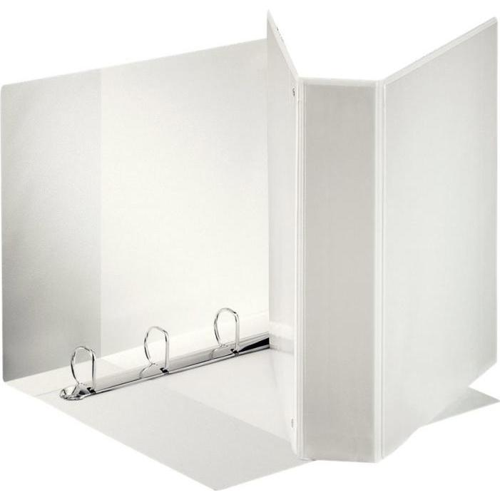 Leitz, Ordner, Esselte Präsentations-Ringbuch Standard, A4 Überbreite, weiss 4 D-Ring-Mechanik, Rückenbreite: 90 mm (A4,...