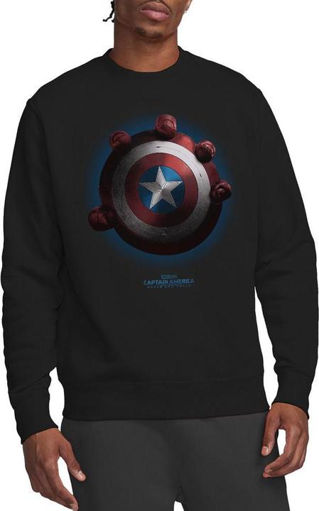 Actual product image Captain America Unisex Adult Red Hulk Shield Sweatshirt (M)