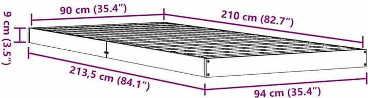 Produktbild vidaXL Bettgestell (90 x 210 cm)