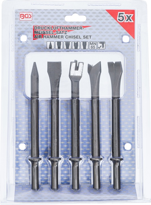 Produktbild BGS Drucklufthammer-Meissel-Satz 5-tlg. (10 mm)