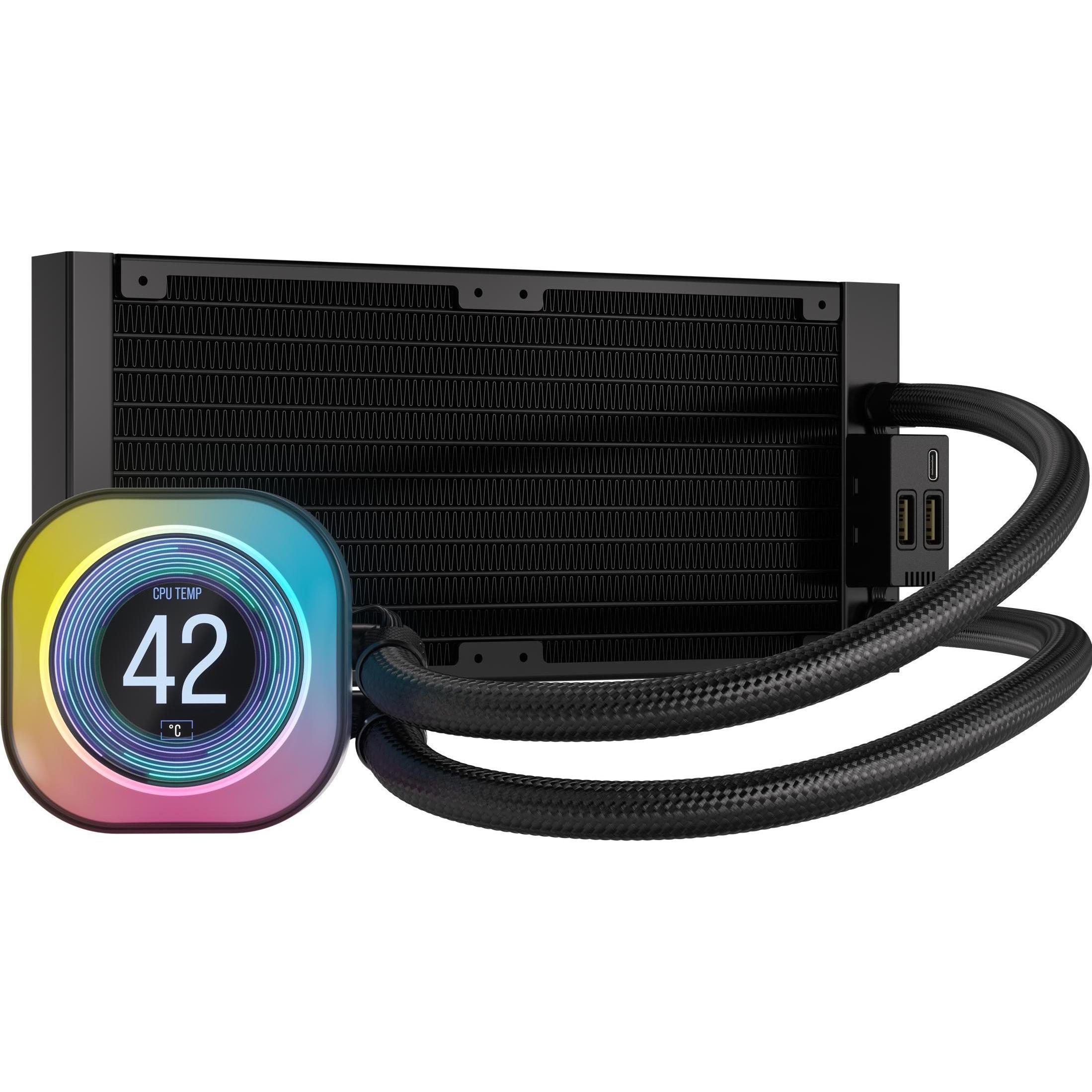 Thumbnail - Corsair iCUE Link H100i LCD, CPU Wasserkühler, Schwarz