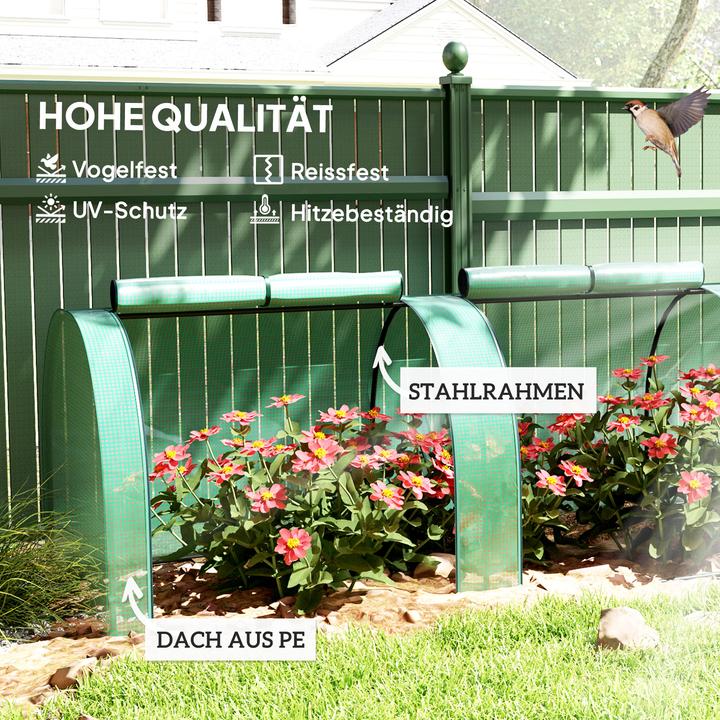 Produktbild Outsunny Gewächshaus Stahl, PE Grün