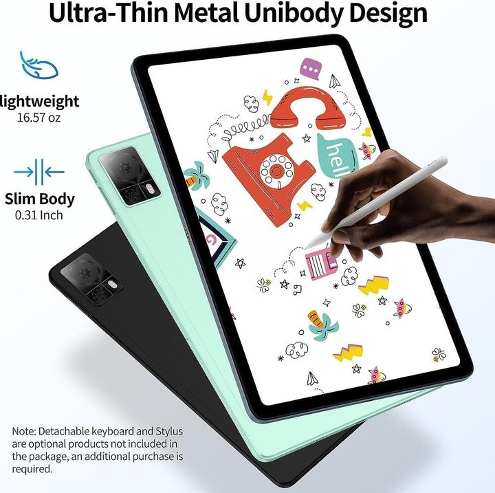 Actual product image Doogee T20S (Tablet 4G - 10.4", 128 GB, 8 GB RAM) Black (4G, 10.40", 128 GB, Black)