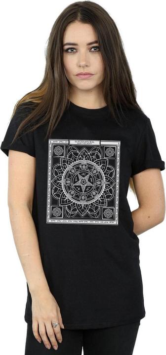 Actual product image Supernatural Womens/Ladies Pentagram Pattern Cotton Boyfriend T-Shirt (3XL)