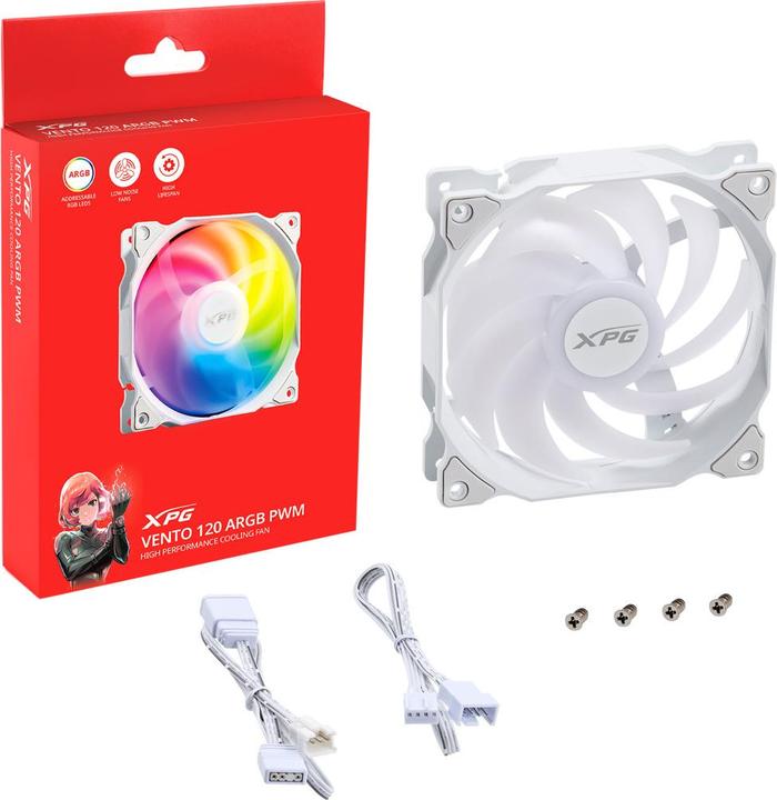 Produktbild XPG Lüfter VENTO 120 (1*120mm ARGB Fan) weiss retail (120 mm, 1x)