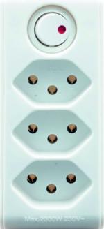 Image du produit Brennenstuhl cleverLINE fiche de jonction 3 voies blanche avec interrupteur, orientable jusqu'à 300° (avec (Type 13, 3 x)
