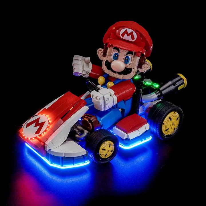 Image du produit BrickBling LED Licht Set für LEGO Mario Kart: Mario & Standard-Kart (72037) inkl. Fernbedienung