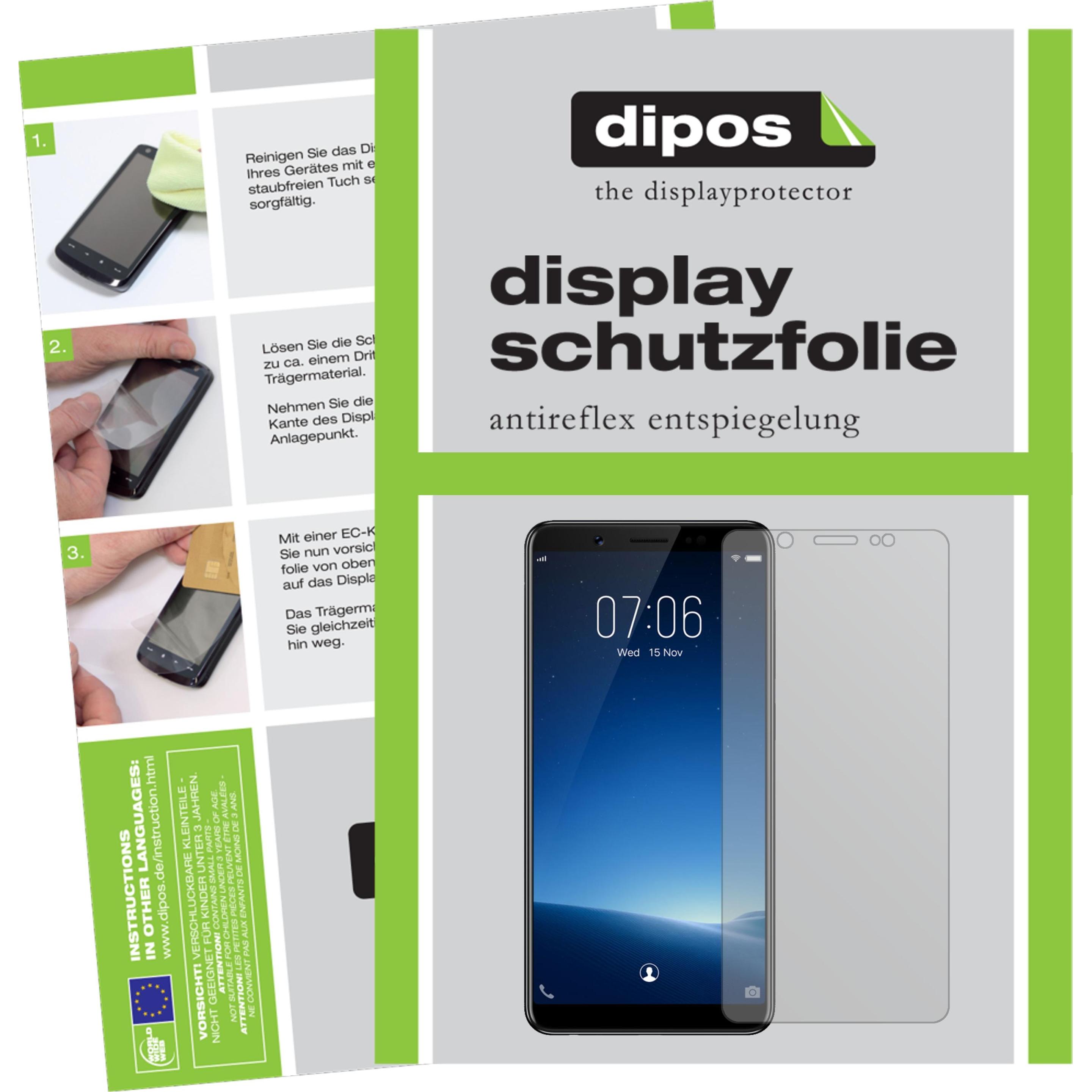 Dipos Displayschutzfolie Antireflex (2 Stück, Vivo V7), Smartphone Schutzfolie, Transparent